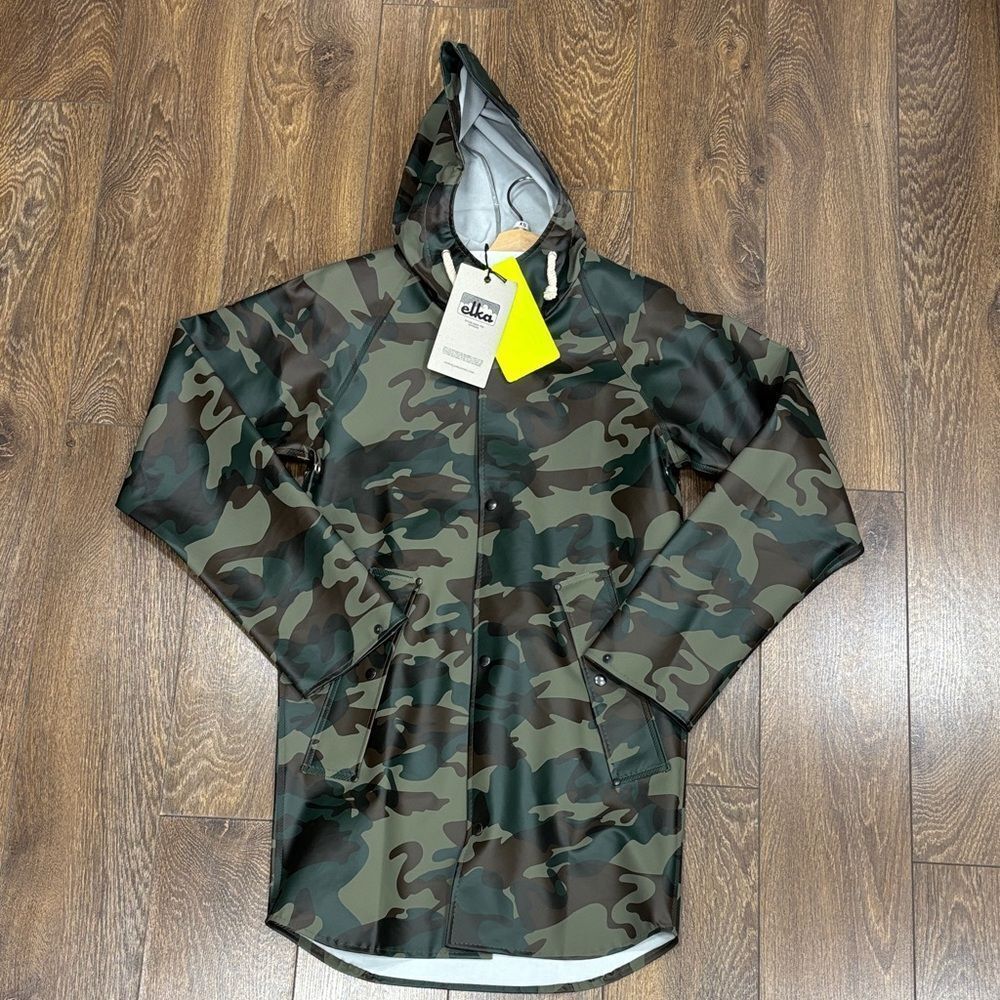 Elka Camouflage Hooded Rain Jacket